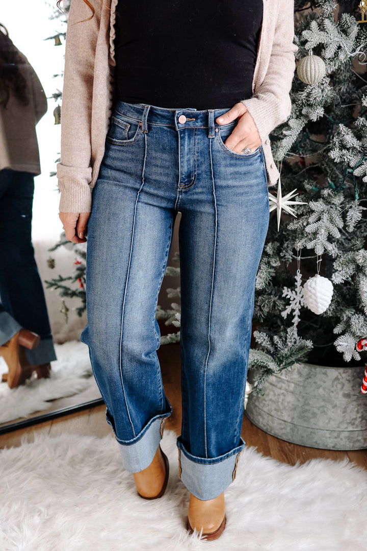 RISEN: Warner Turn Up Cuffed Jeans