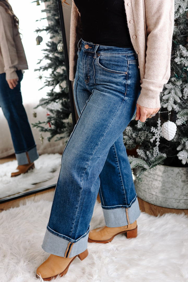 RISEN: Warner Turn Up Cuffed Jeans