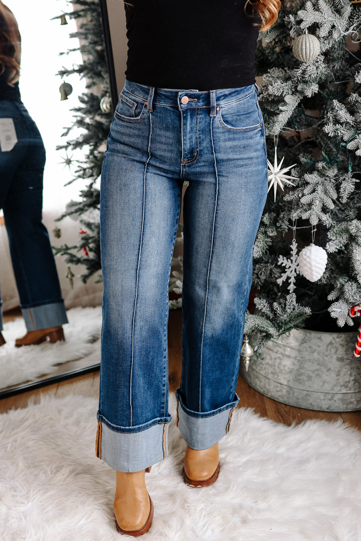 RISEN: Warner Turn Up Cuffed Jeans