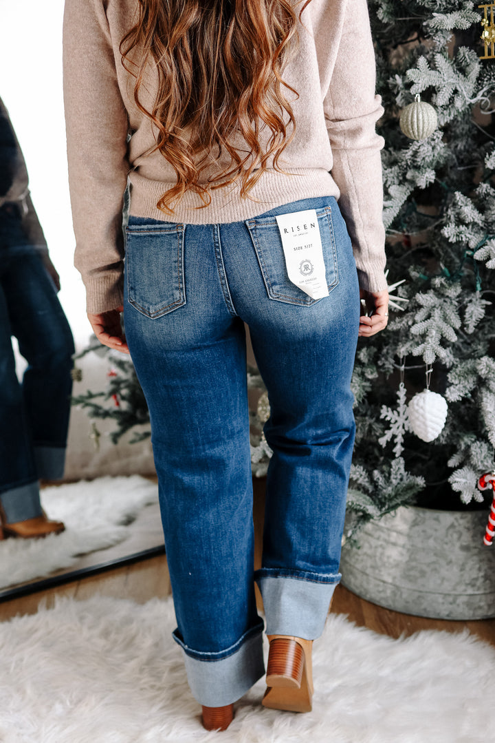 RISEN: Warner Turn Up Cuffed Jeans