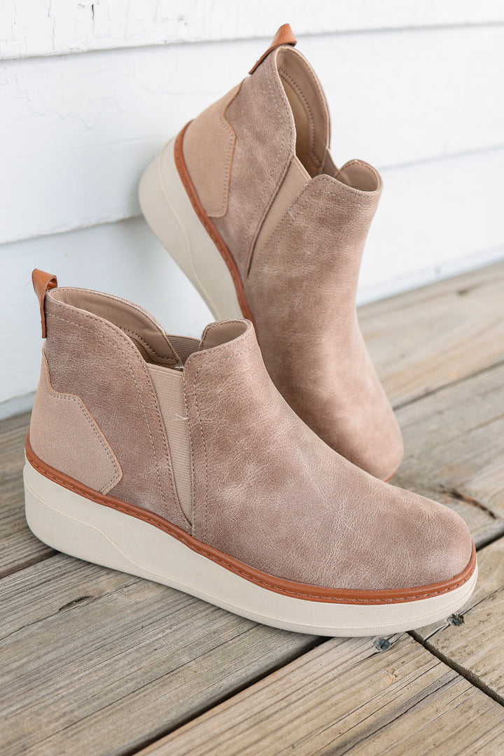 Charming Wedge Slip On Sneaker - Mushroom