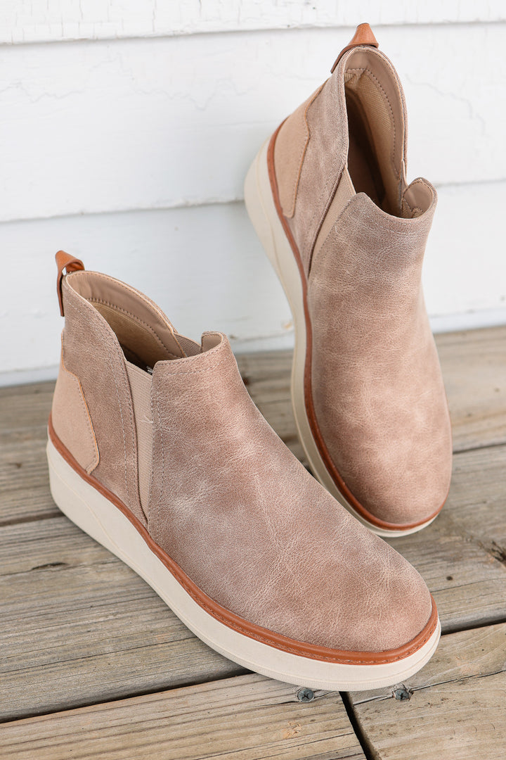 Charming Wedge Slip On Sneaker - Mushroom