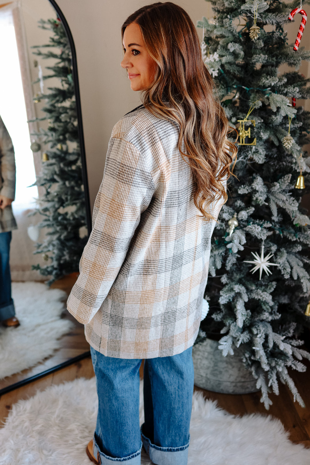 Ava Brushed Plaid Coat