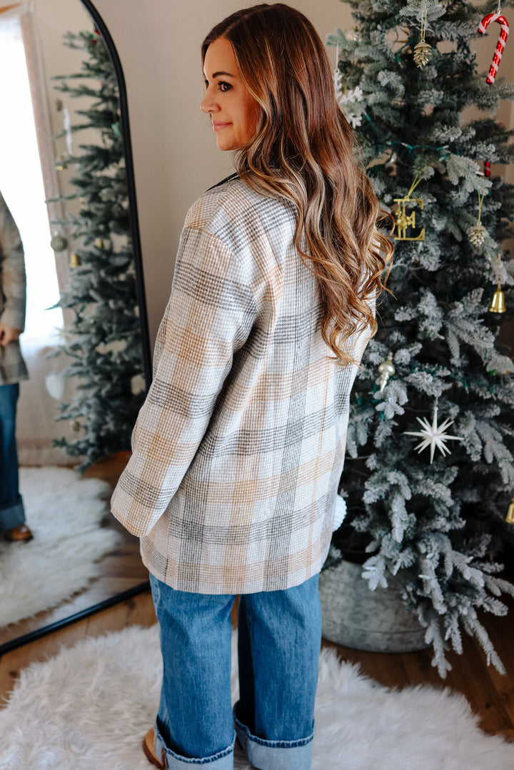 Ava Brushed Plaid Coat
