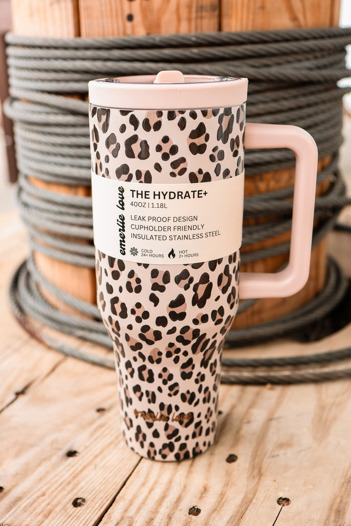 The Hydrate+ 40oz Tumbler - Neutral Leopard