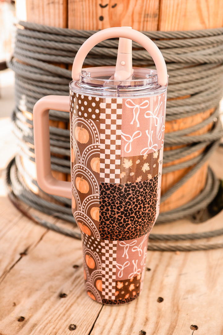 The Hydrate+ 40oz Tumbler - Pumpkin Patchwork