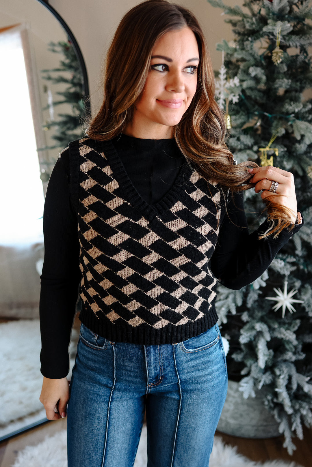 Kyra V-Neck Vest - Black