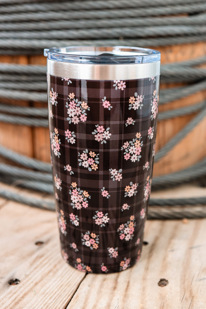 The Perk+ 20oz Coffee Mug - Vintage Brown Floral