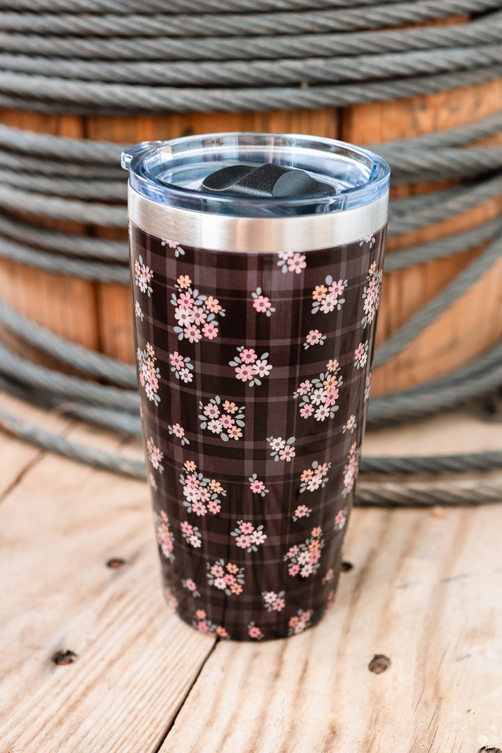 The Perk+ 20oz Coffee Mug - Vintage Brown Floral