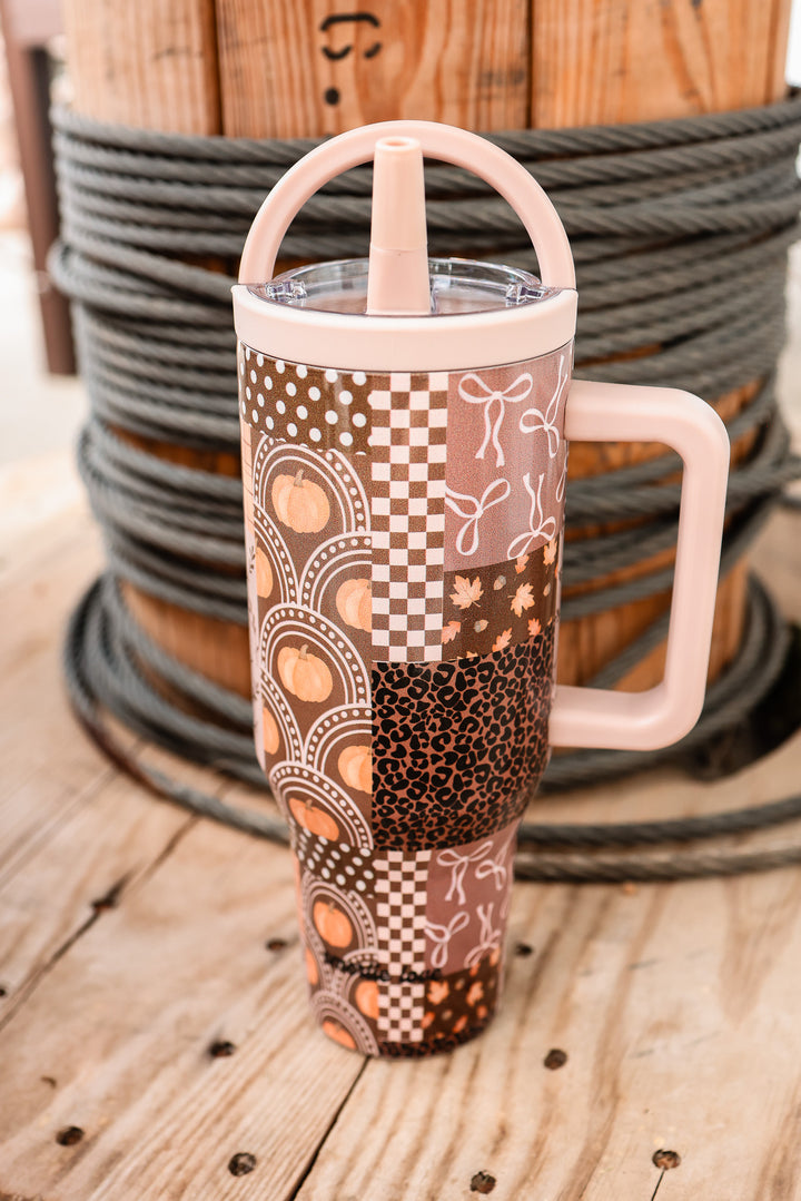 The Hydrate+ 40oz Tumbler - Pumpkin Patchwork