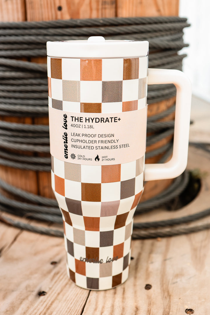 The Hydrate+ 40oz Tumbler - Autumn Checkered