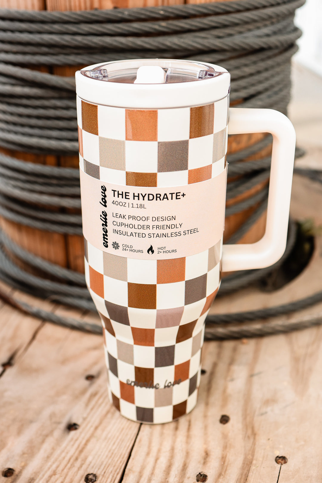 The Hydrate+ 40oz Tumbler - Autumn Checkered