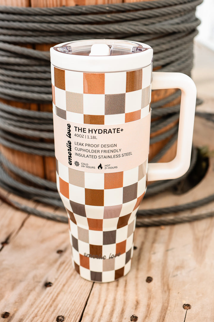 The Hydrate+ 40oz Tumbler - Autumn Checkered