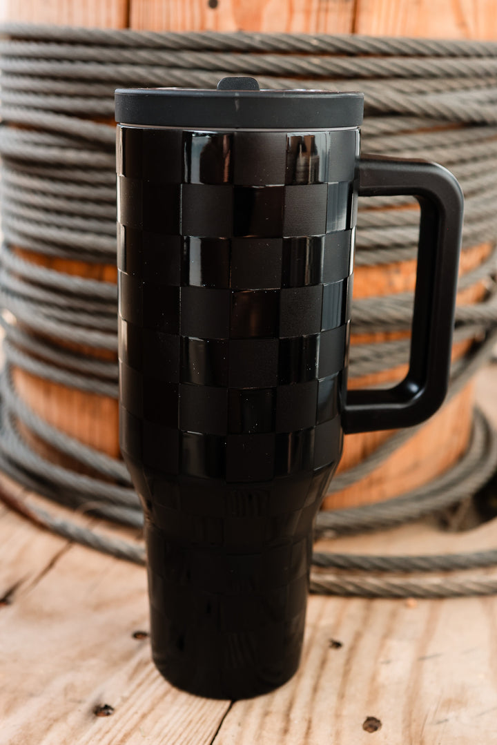 The Hydrate+ 40oz Tumbler - Black Checkered