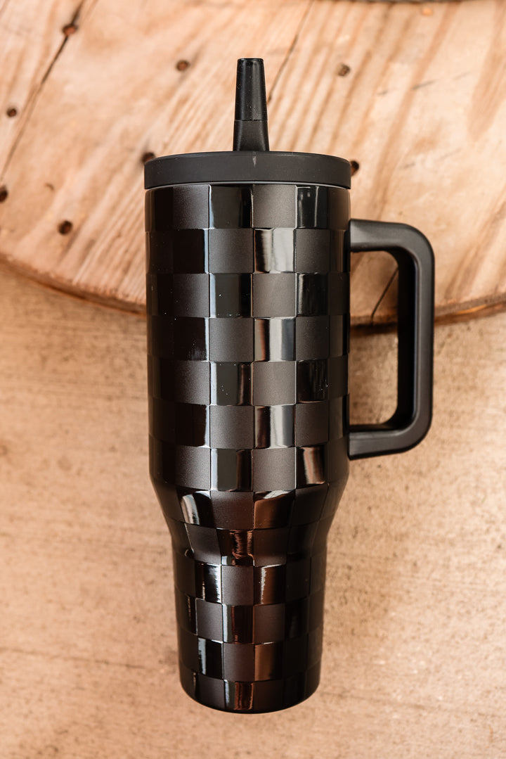 The Hydrate+ 40oz Tumbler - Black Checkered