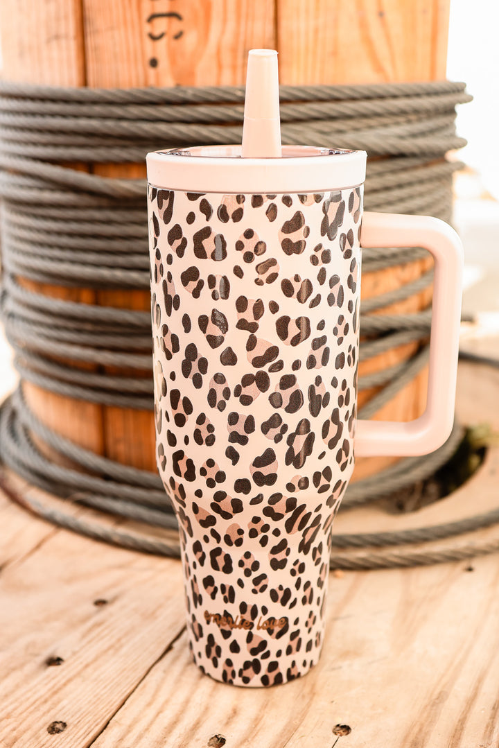 The Hydrate+ 40oz Tumbler - Neutral Leopard