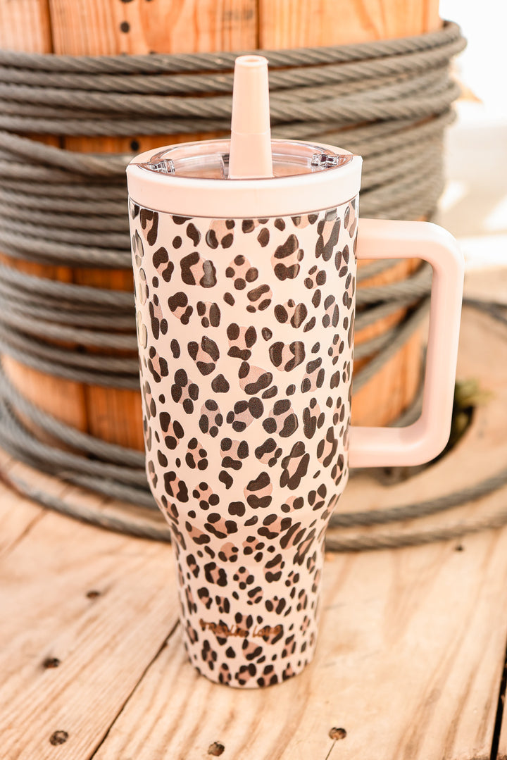 The Hydrate+ 40oz Tumbler - Neutral Leopard