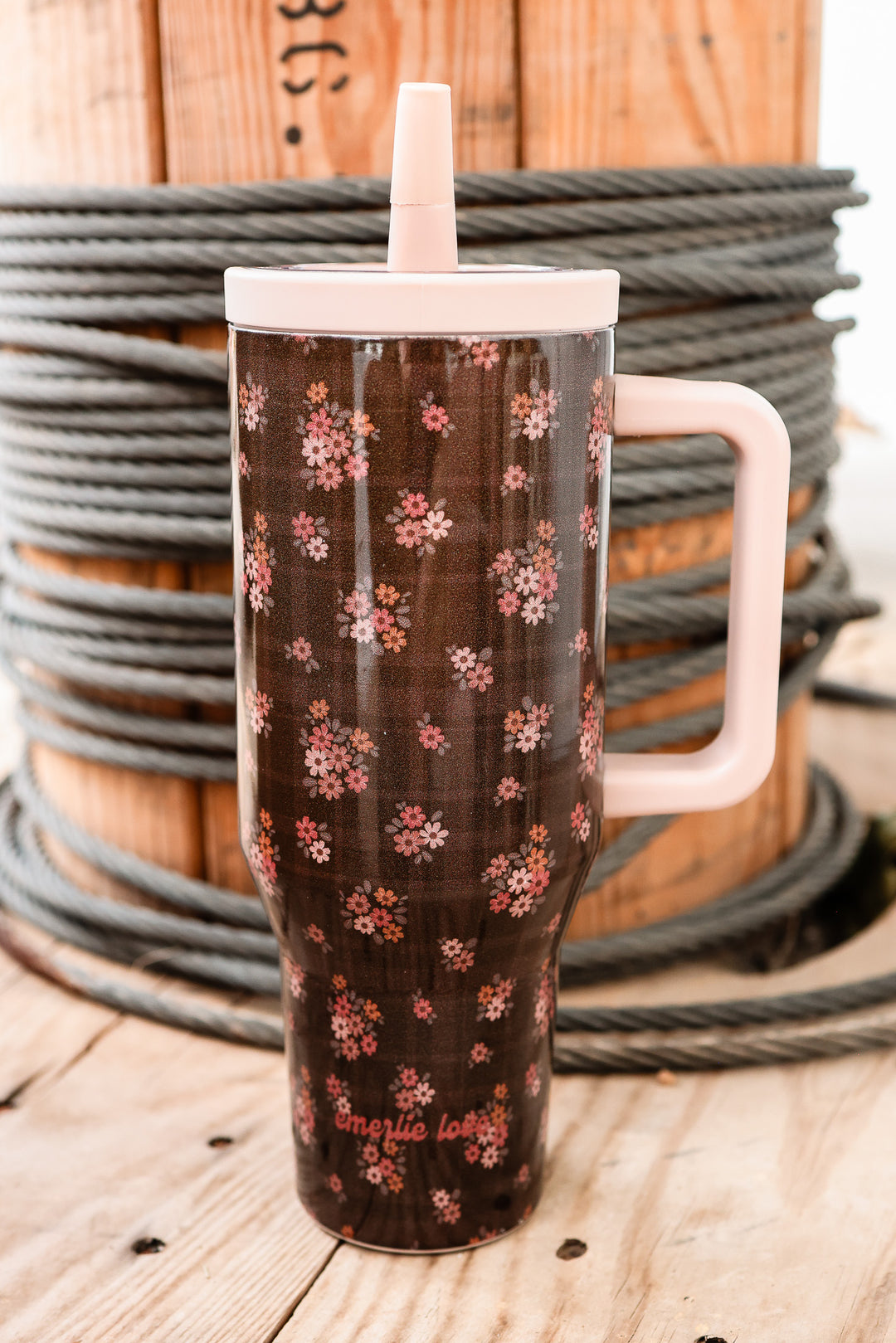 The Hydrate+ 40oz Tumbler - Vintage Brown Floral