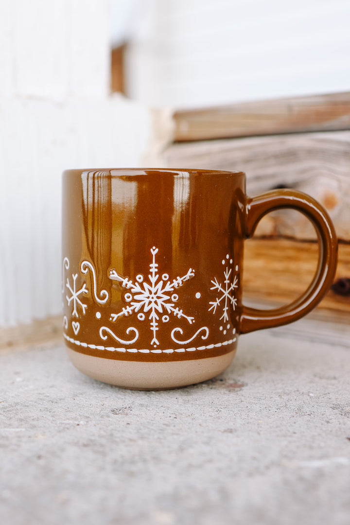 Gingerbread Stoneware Coffee Mug