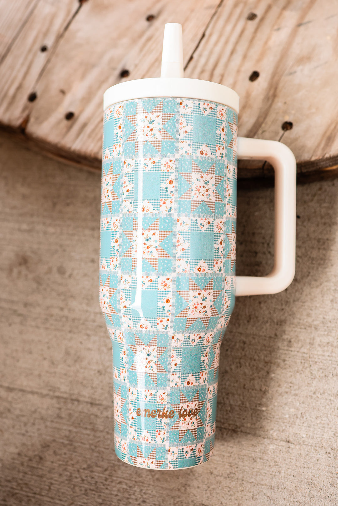 The Hydrate+ 40oz Tumbler - Barnquilt Blue