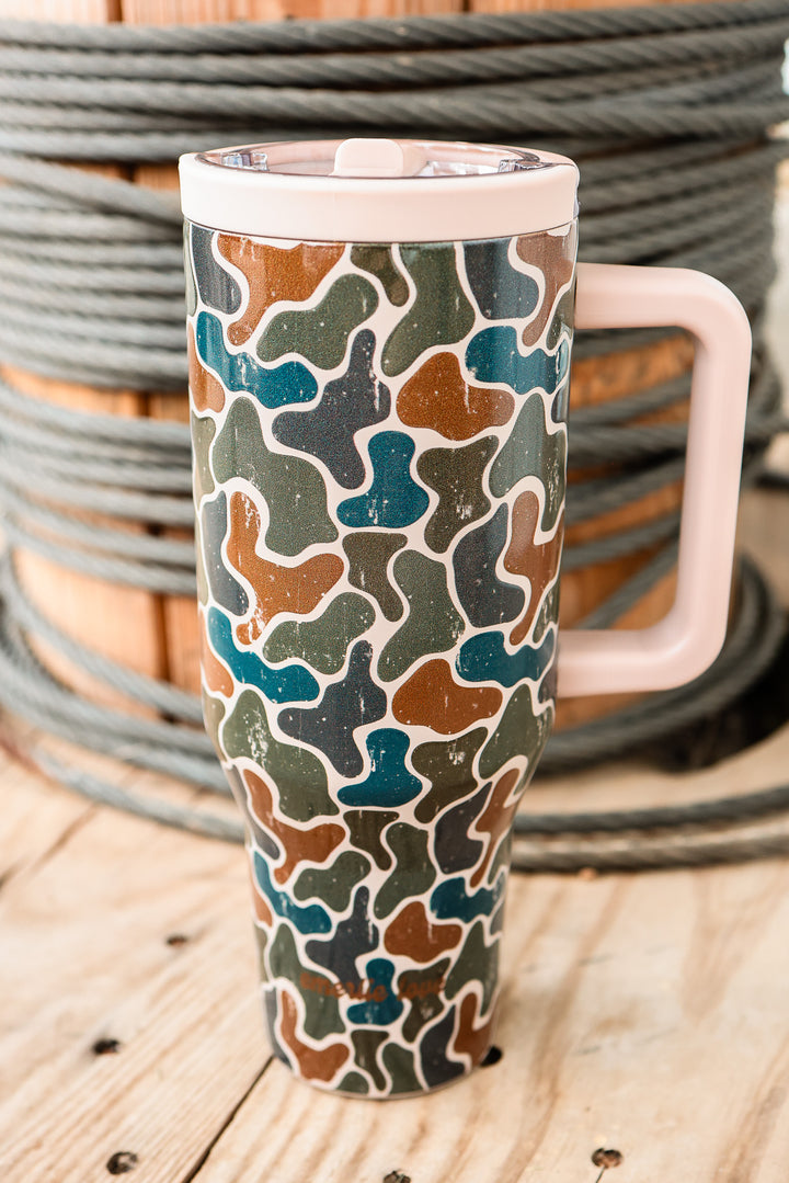 The Hydrate+ 40oz Tumbler - Aiden's Duck Camo