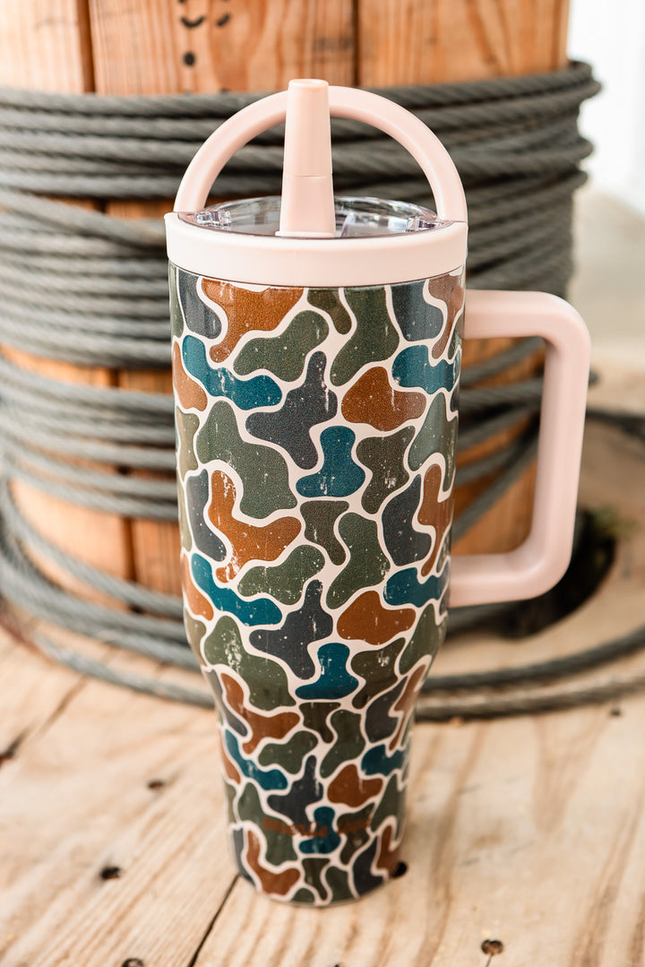 The Hydrate+ 40oz Tumbler - Aiden's Duck Camo