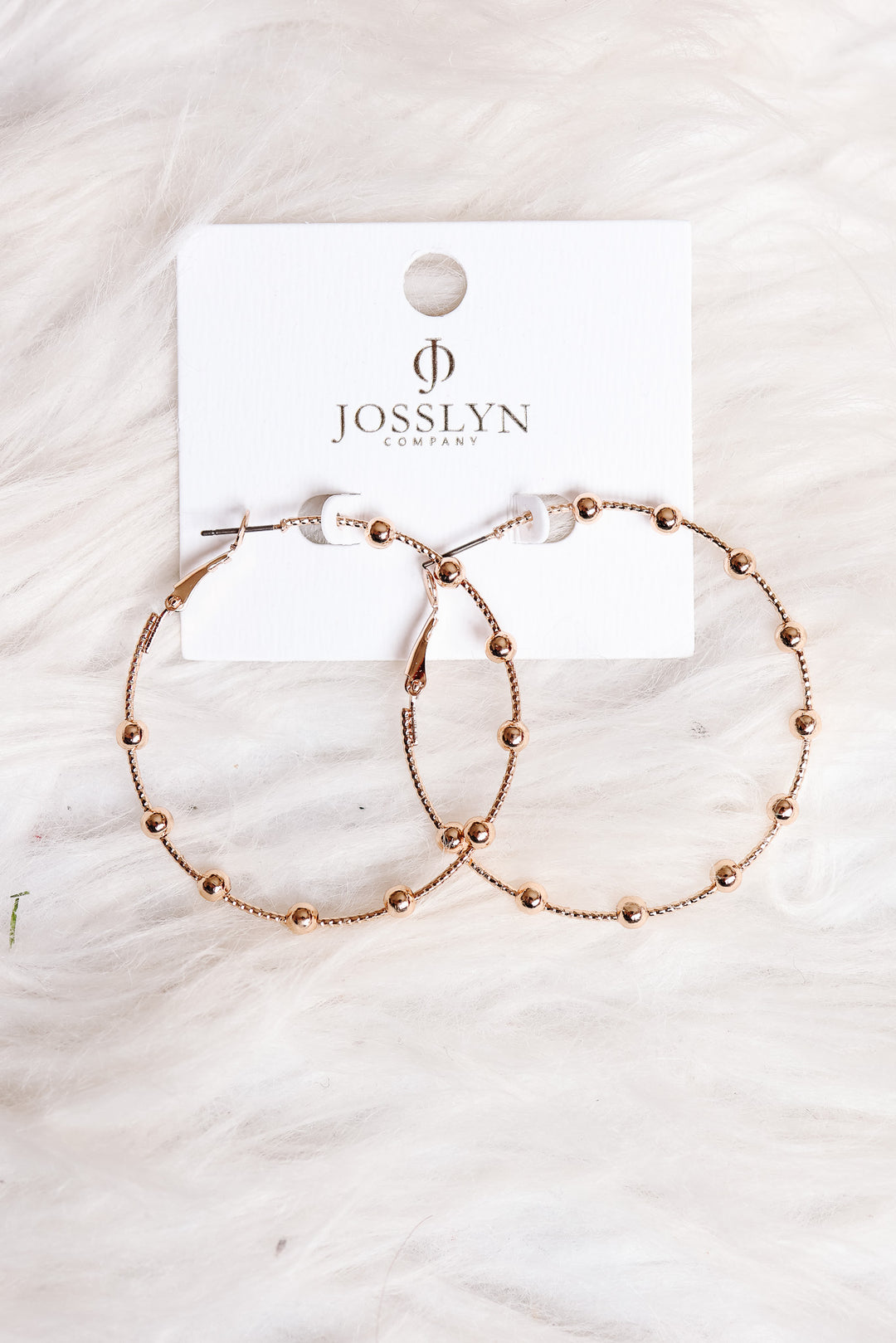 Classic Gold Beaded Hoop Earrings
