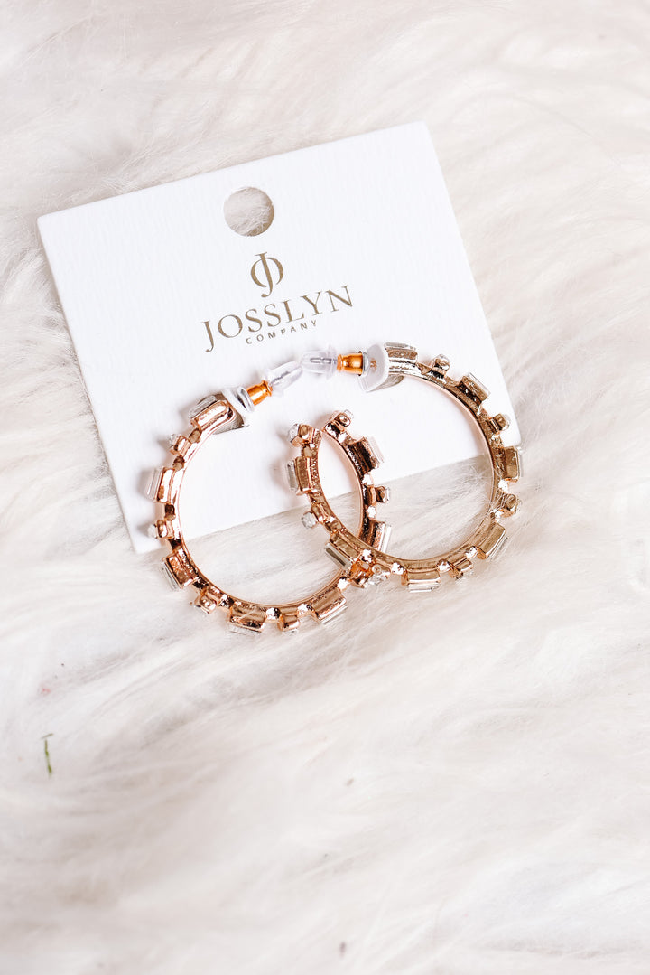 Classic Baguette Hoop Earrings