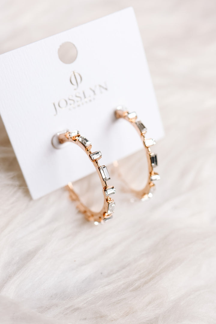 Classic Baguette Hoop Earrings