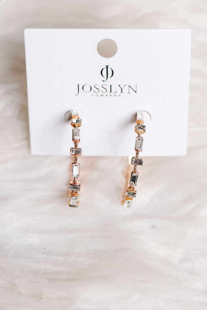 Classic Baguette Hoop Earrings