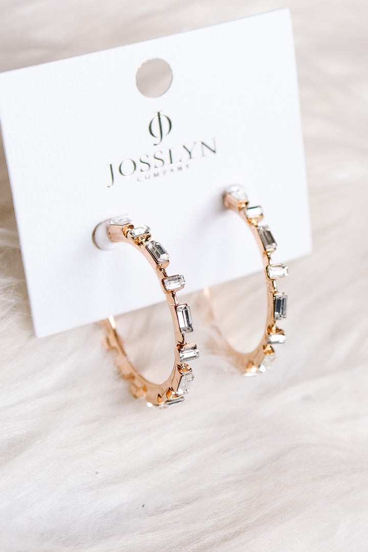 Classic Baguette Hoop Earrings