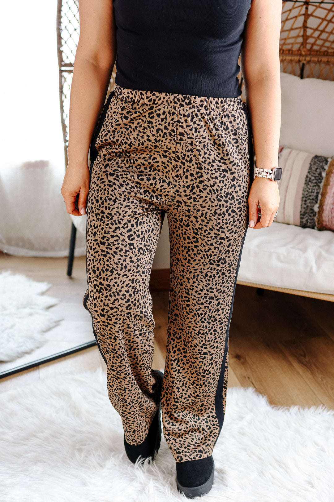 Annie Leopard Track Pants