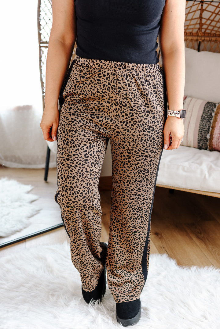 Annie Leopard Track Pants