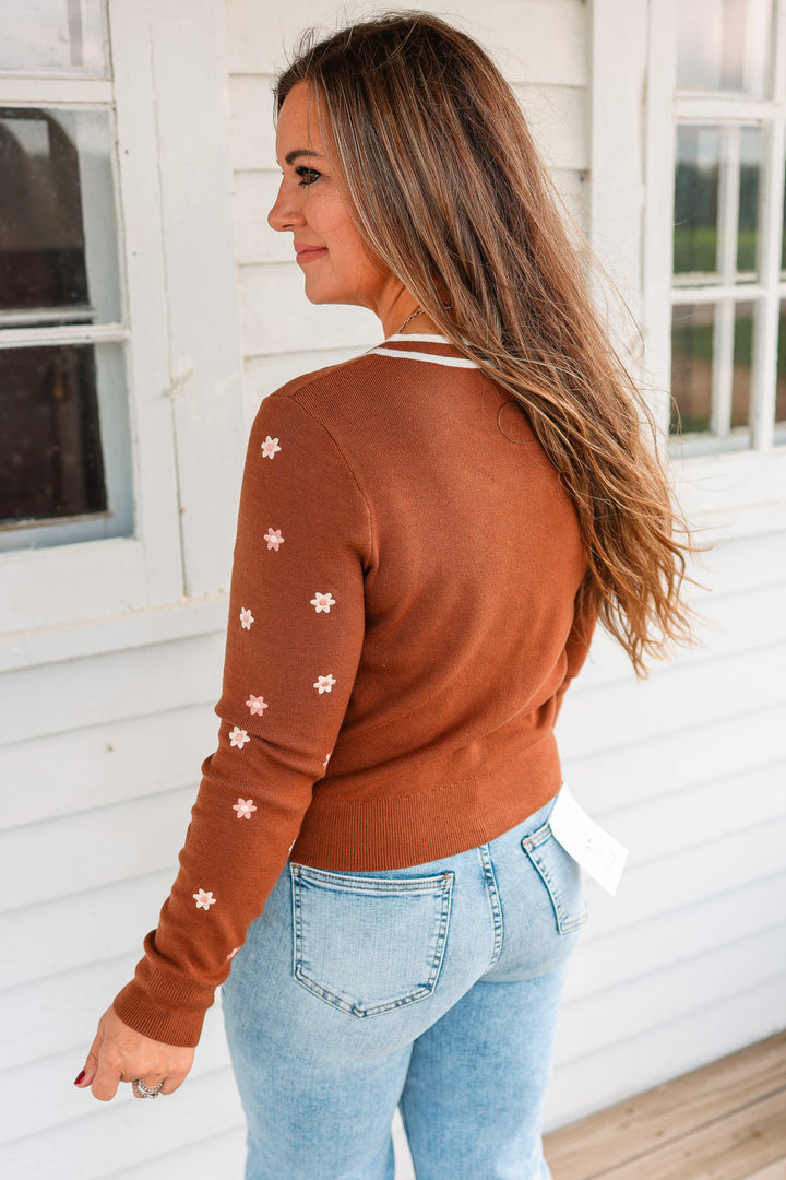 Jovie Flower Embroidered Cardigan