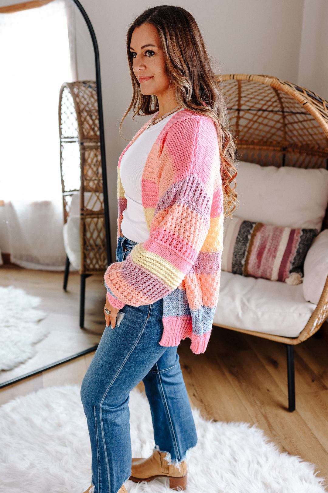 Kallyn Striped Chunky Knit Sweater