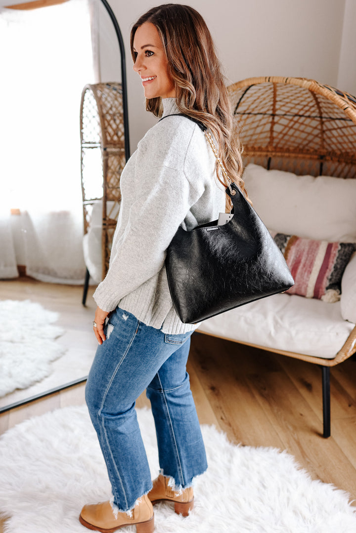 Birch Gloss Shoulder Bag - Black