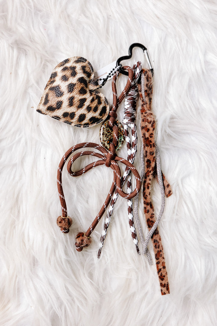 Animal Heart Rope Bag Charm Key Chain