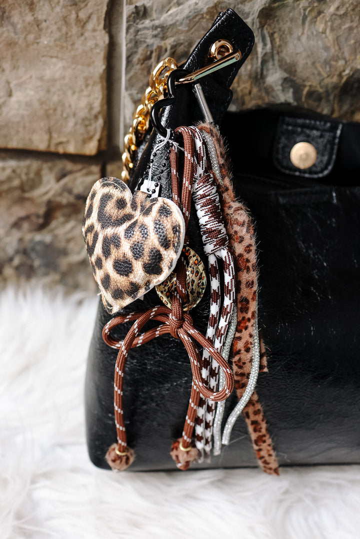 Animal Heart Rope Bag Charm Key Chain