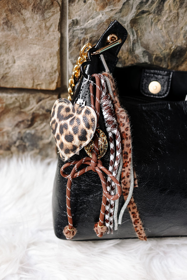 Animal Heart Rope Bag Charm Key Chain