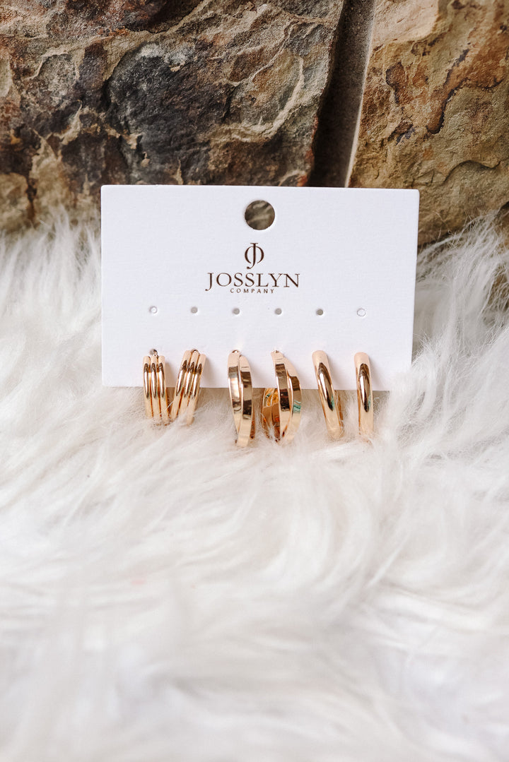 Multi Classic Hoop Trio Earrings