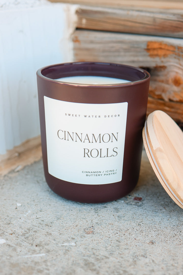 Cinnamon Rolls 15 oz Soy Candle Matte Jar
