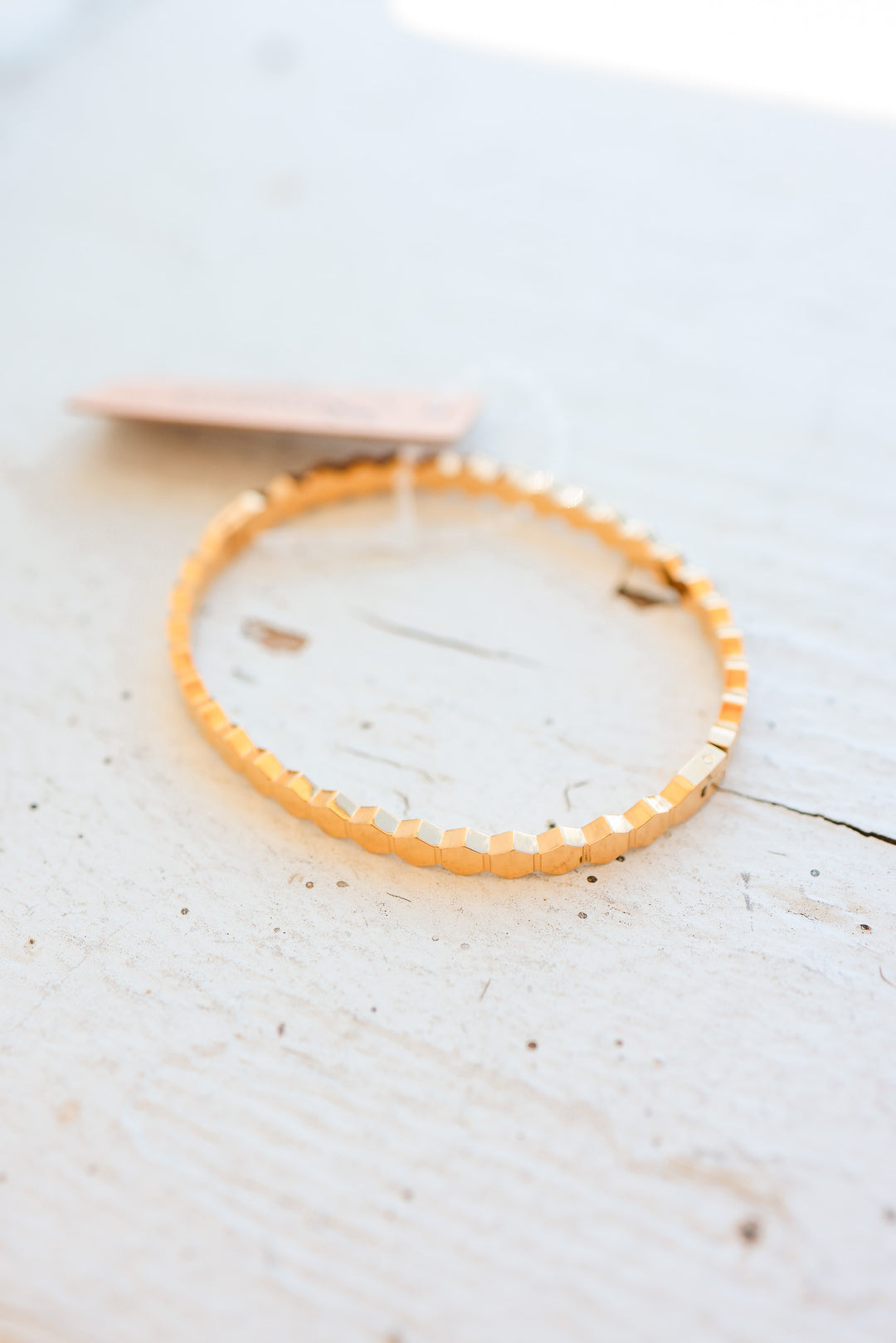 Gold Hinged Bangle Bracelet