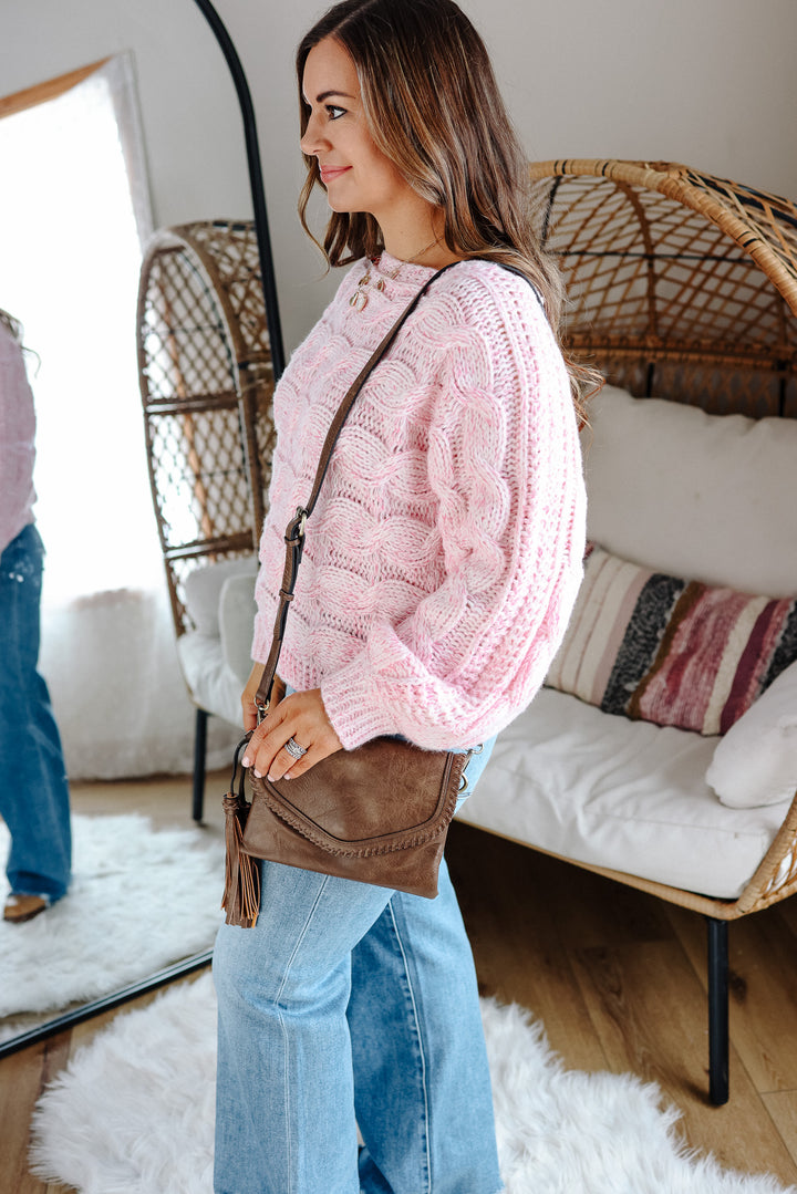 Sloane Flapover Crossbody - Brown