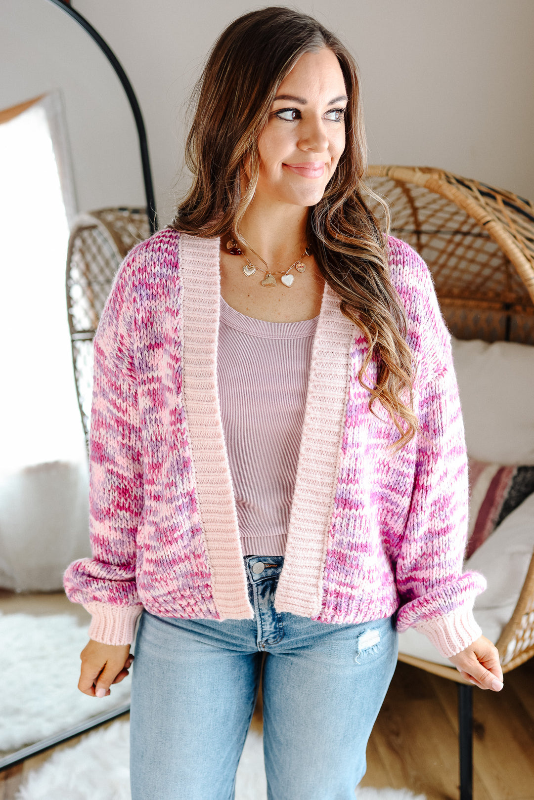 Vera Multi Color Yarn Cardigan