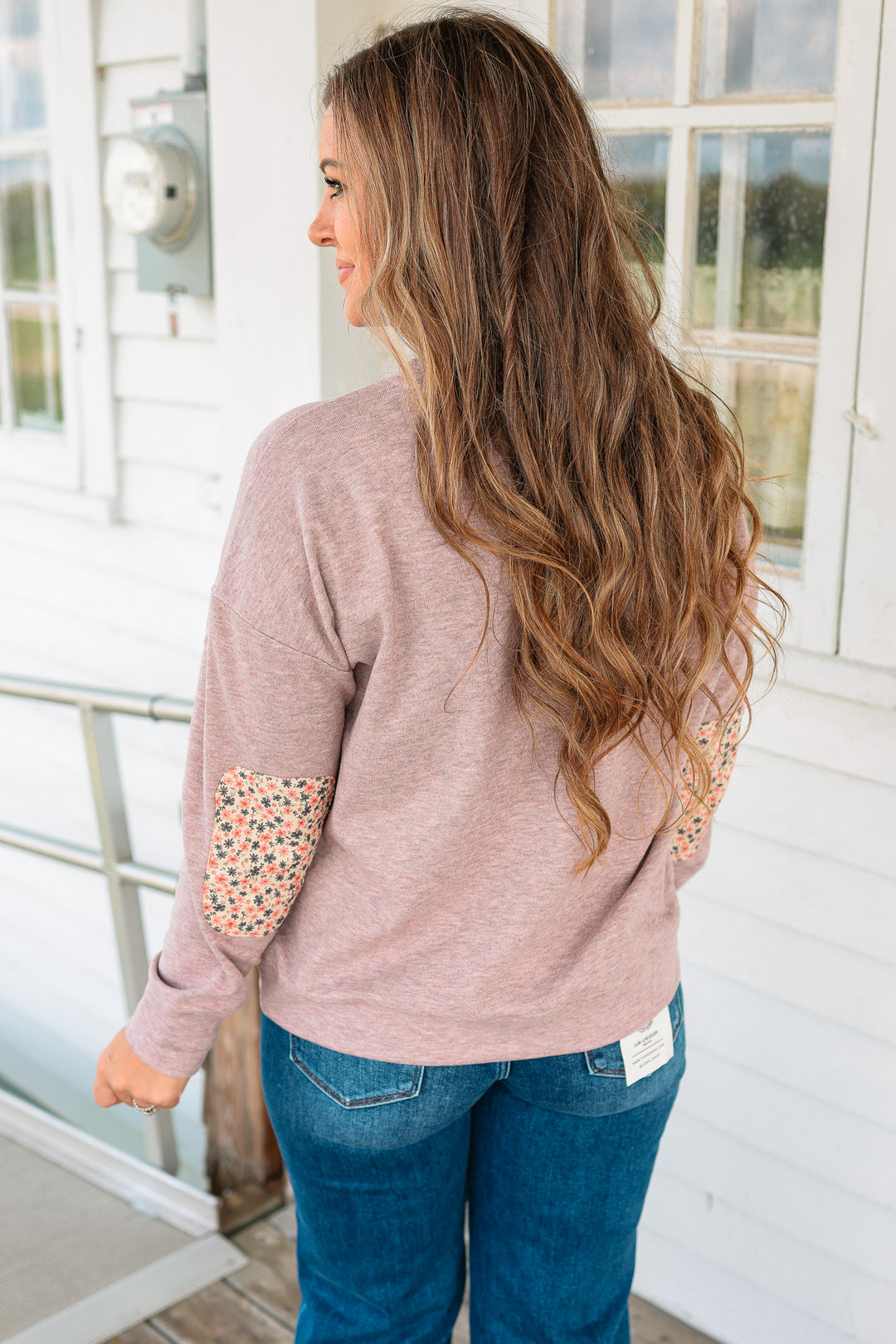 Bailey Crewneck Floral Patch Sweatshirt
