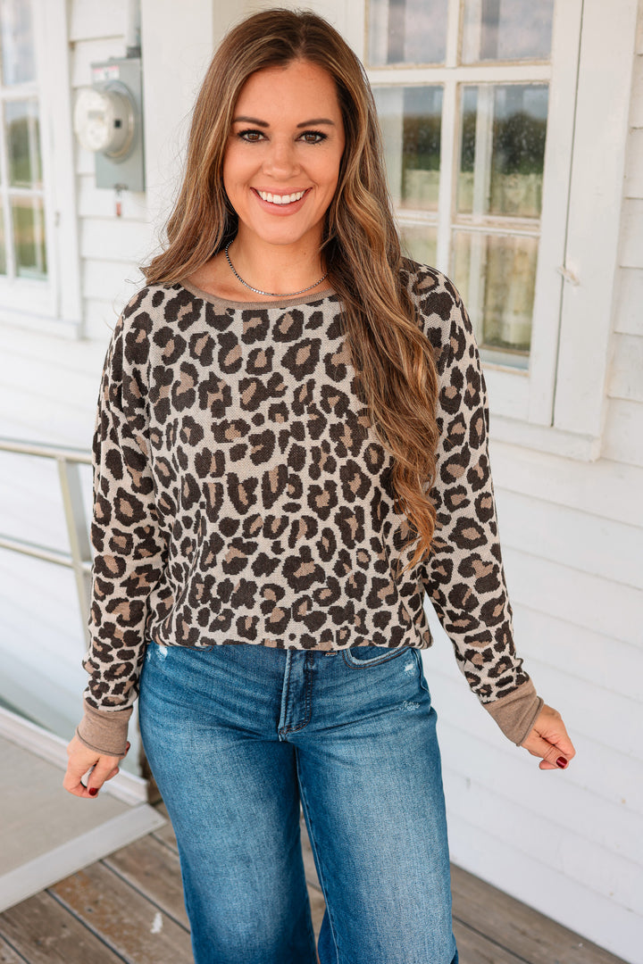 Jaya Leopard Boatneck Sweater