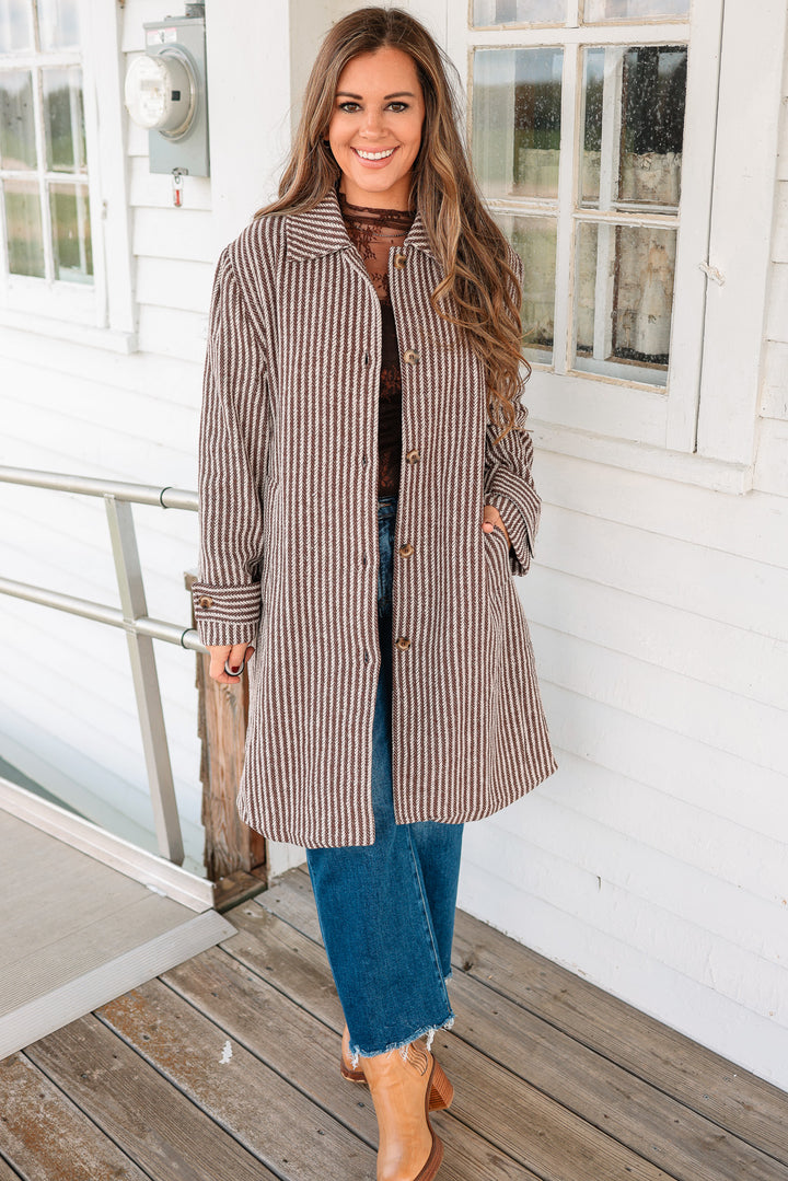 Frankie Collared Button Down Coat