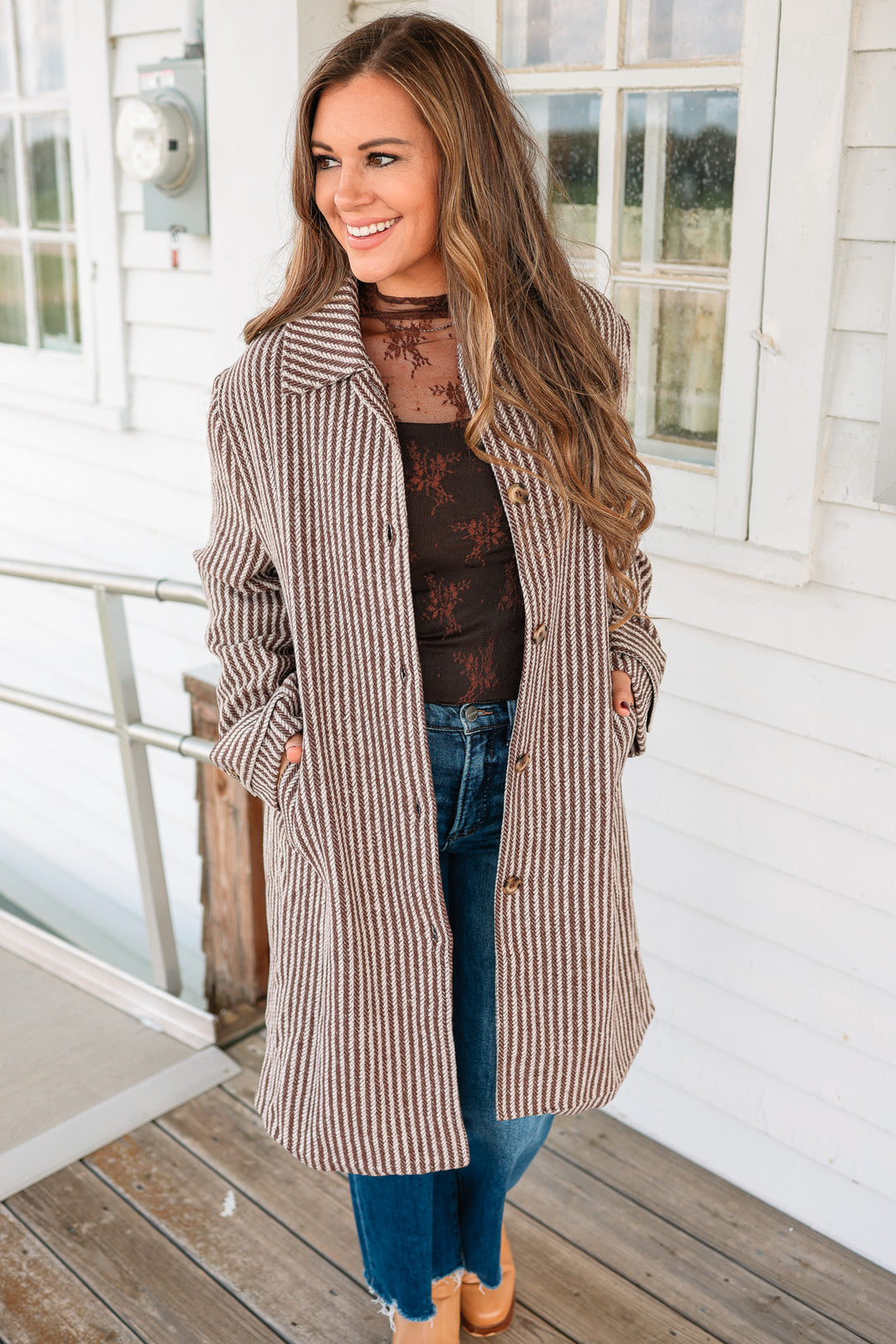 Frankie Collared Button Down Coat