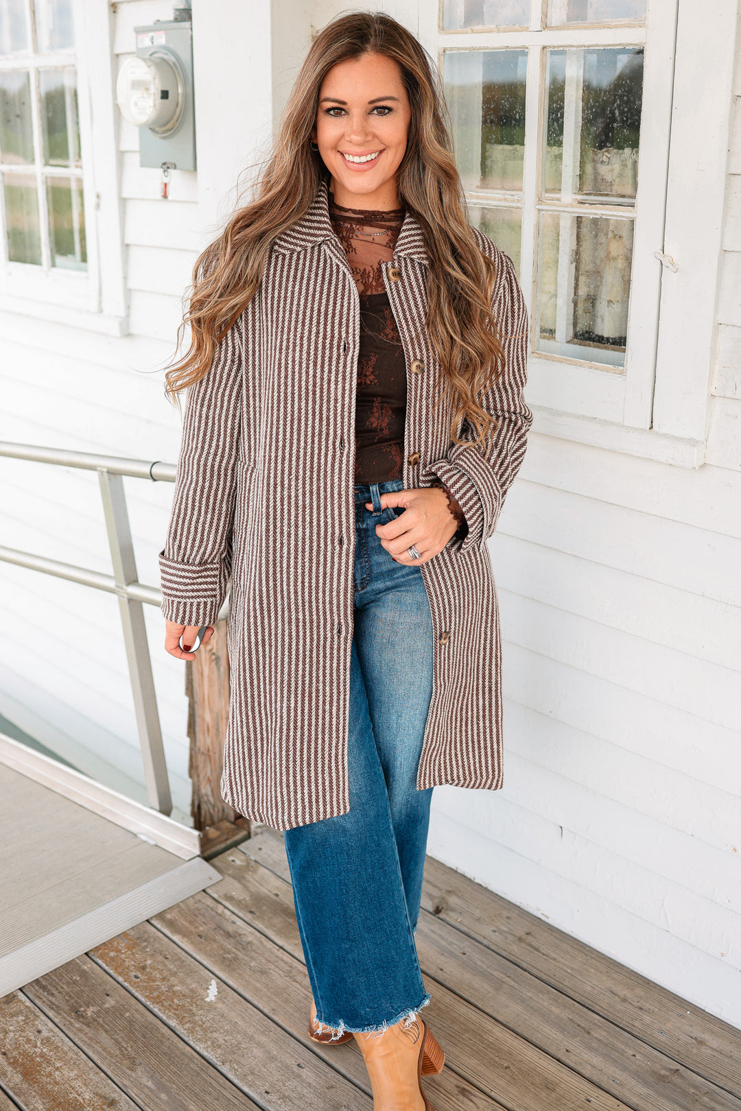 Frankie Collared Button Down Coat