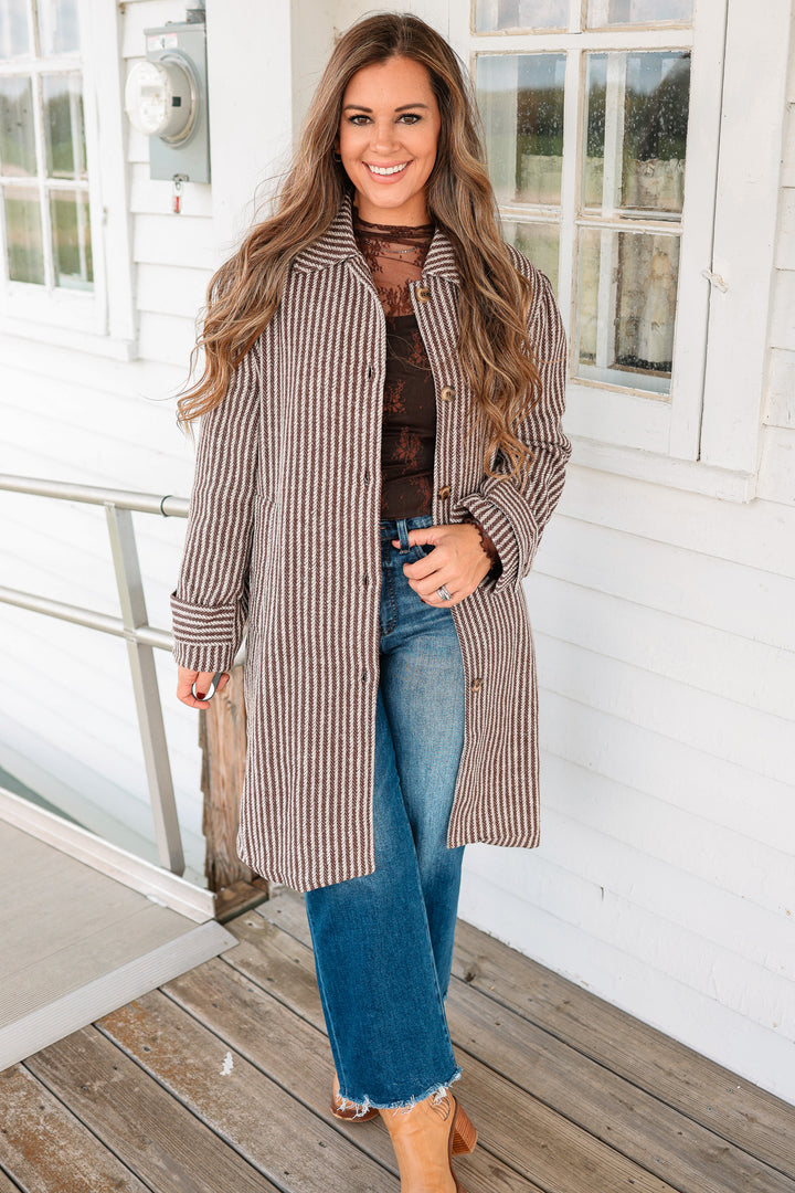 Frankie Collared Button Down Coat